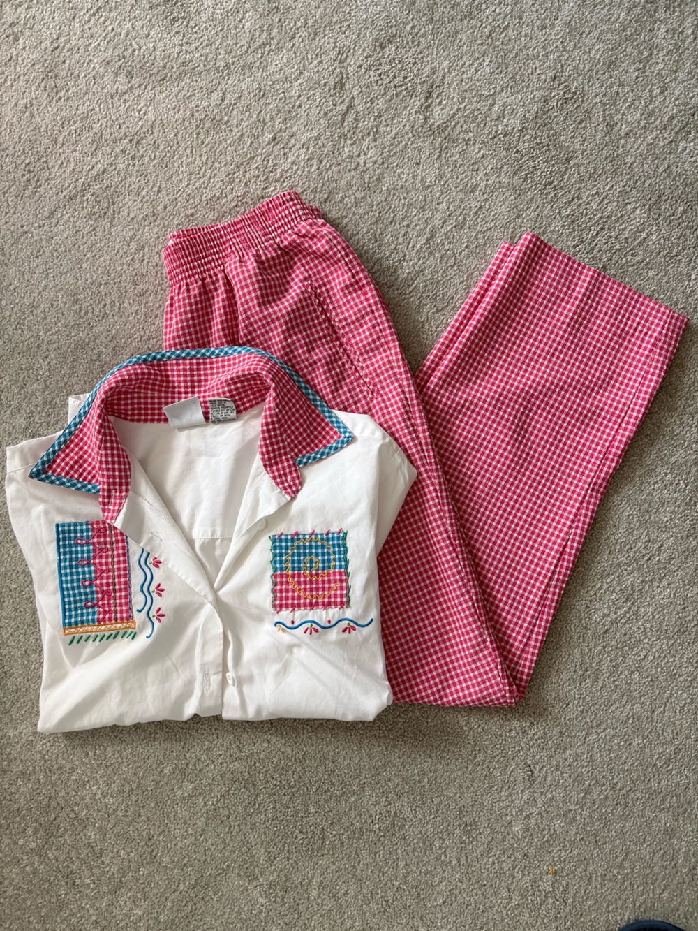 Stephanie K Koret Pink Gingham Set